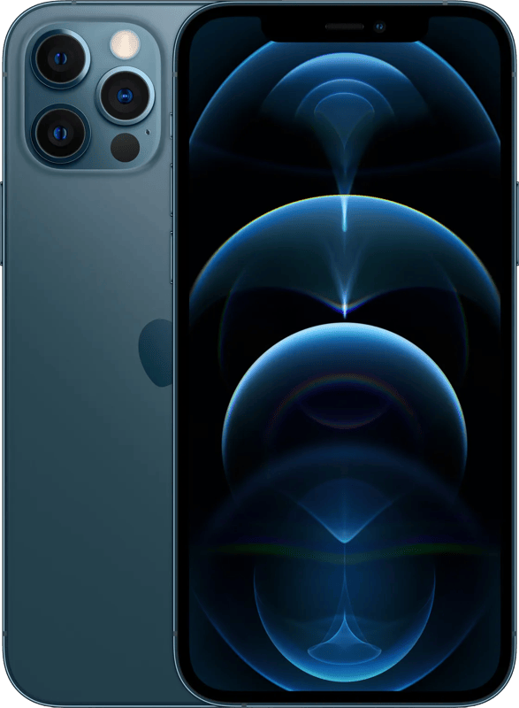 Apple iPhone 12 Pro Max in de kleur Pacific blauw