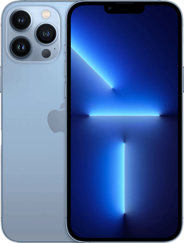 Apple iPhone 13 Pro Max in de kleur Sierrablauw