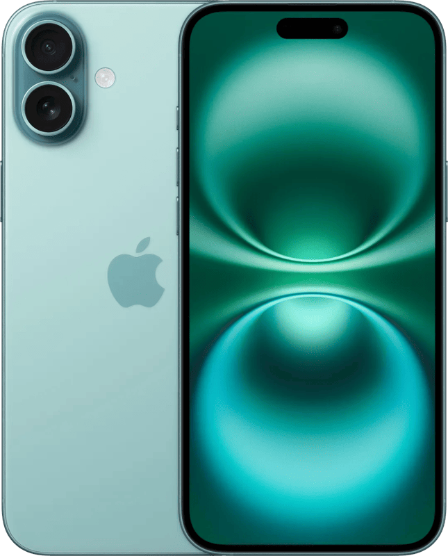 Apple iPhone 16 Plus in de kleur Groenblauw