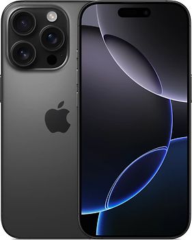 Apple iPhone 16 Pro in de kleur Zwart titanium