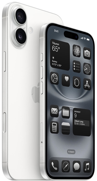 Apple iPhone 16 in de kleur Wit