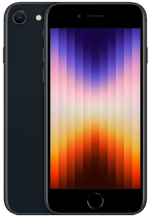 Apple iPhone SE (2022) in de kleur Middernacht